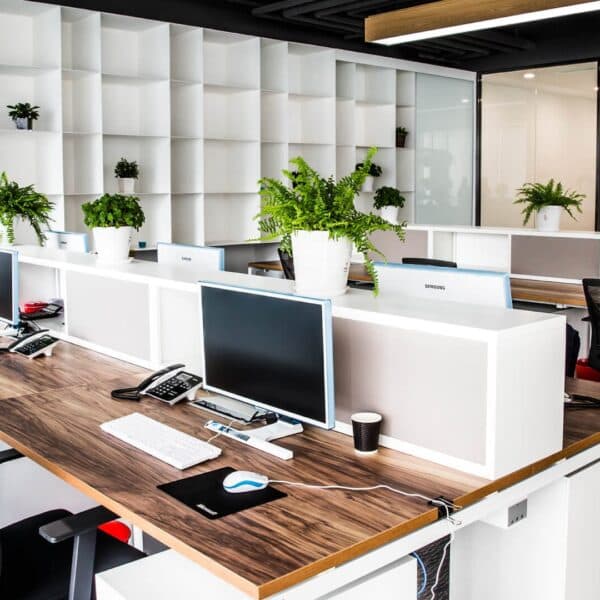 Modern office kept clean for the working week